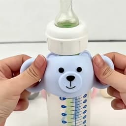 1pc Silicone Baby Bottle Handles, Narrow Straw Bottle Holder, Helps Baby Hold The Bottle, Global Fit, Standard Caliber, Removabl