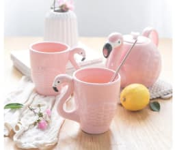 Creative Pink Flamingo Mug Coffee Cup Travel Coffee Mug Ceramic Cups For Coffee Tea Cups And Mugs Pink Flamingo Cup
