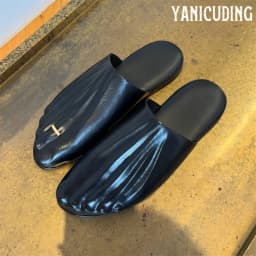 Moulded Foot Mules Embellished Foot Leather Slippers Novelty Designer Style Slippers Foot Toe Ring Handmade Slippers for Women