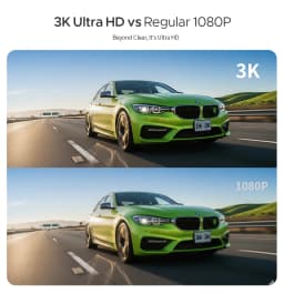 KAWA Dash Cam D6 3K Upgrade Night Vision 24/7 Parking Monitoring Supercapacitor Emergency Recording Car DVR Voice Control