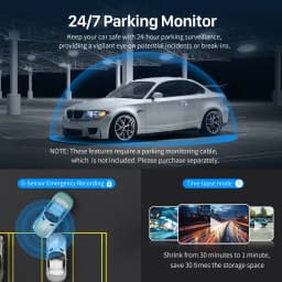 KAWA Dash Cam D6 3K Upgrade Night Vision 24/7 Parking Monitoring Supercapacitor Emergency Recording Car DVR Voice Control