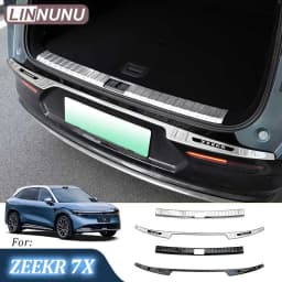 LINNUNU For Zeekr 7x Car Accessories Trunk Protector Sill Plate Rear Bumper Guard Trim Door Cover Stainless Steel Accessories