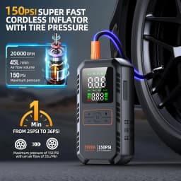 PAIVIROKU 4-IN-1 Car Jump Starter with Air Compressor Peak 5000A Auto Battery Booster 150PSI Air Pump Portable Power Bank Tire Inflator
