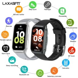 LAXASFIT New Smart Watch Bluetooth Calling Heart Rate&Sleep Monitoring Flashlight Voice Assistant Men Women Smartwatch
