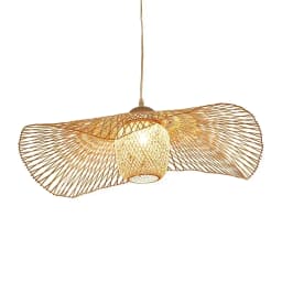 Japanese Wabi Sabi LED Pendant Lights bamboo rattan Suspension Lamps for Living Dining Bedroom Home Decoration Chandelier