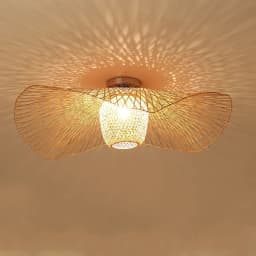 Japanese Wabi Sabi LED Pendant Lights bamboo rattan Suspension Lamps for Living Dining Bedroom Home Decoration Chandelier