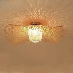 Japanese Wabi Sabi LED Pendant Lights bamboo rattan Suspension Lamps for Living Dining Bedroom Home Decoration Chandelier