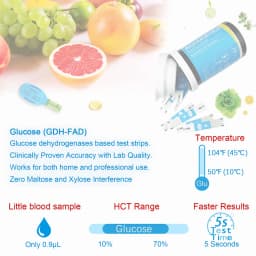 ACCUGENCE Blood Glucose Ketone Hemoglobin Uric Acid Test Strips Diabetes Gout HB Anemia for PM800 PM900 Multifunctional Monitor