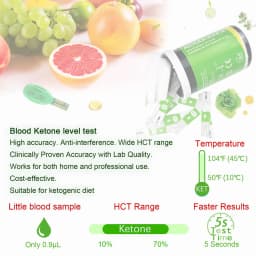ACCUGENCE Blood Glucose Ketone Hemoglobin Uric Acid Test Strips Diabetes Gout HB Anemia for PM800 PM900 Multifunctional Monitor