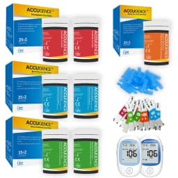 ACCUGENCE Blood Glucose Ketone Hemoglobin Uric Acid Test Strips Diabetes Gout HB Anemia for PM800 PM900 Multifunctional Monitor