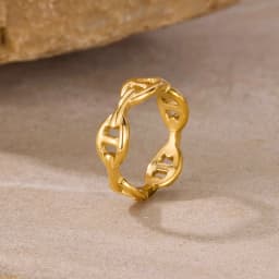 INS Style Personalized Ring Women's Stainless Steel Fashion Versatile Design Sense Hollow Geometric Titanium Steel Ring