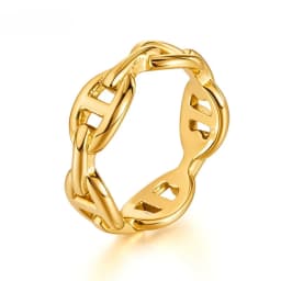 INS Style Personalized Ring Women's Stainless Steel Fashion Versatile Design Sense Hollow Geometric Titanium Steel Ring