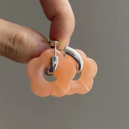 2024 New Multicolor Transparent Acrylic Resin Marbling Flower Drop Earrings for Women Gold Color Ear Buckle Fashion Jewelry