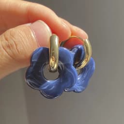 2024 New Multicolor Transparent Acrylic Resin Marbling Flower Drop Earrings for Women Gold Color Ear Buckle Fashion Jewelry