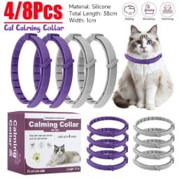 Pet Calming Collar For Cats Dogs Adjustable Anxiety Pheromone Reducing Pet Collar Lasting Natural Calm Relax Soothing Collars