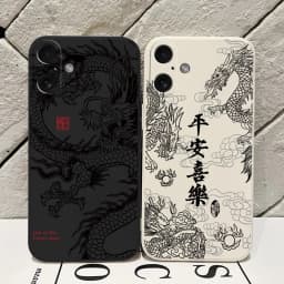 Fashion Chinese Dragon Phone Case For iPhone 18 17 16 15 11 12 14 13 Pro Max Mini X XS XR 7 Plus 17E Air Shockproof Cover Fundas