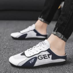 Men Slippers Trend Baotou Shoes for Men Summer Breathable Casual Shoe Vulcanized Flats Male Sneakers Half Slip-on Shoes
