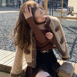 Vintage Women's Faux Lamb Fur Cropped Coat Autumn Winter Warm Thick Outerwear Woman Elegant Gold Single Breasted Plush Jacket