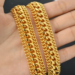 1.5cm Wide Chain Bracelet For Men Women 2024 New Trendy Cuban Chain Men Bracelet Classic Copper Link Chain 7in 8in Bracelet Gift
