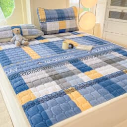 New Autumn Winter Thickened Warm Quilted Mattress Pad Cozy Durable Milk Fleece Mattress Toppers Soft Fluffy Sleep Naked Bed Pads