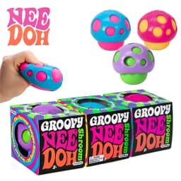 Schylling Groovy Needoh Shroom Mushroom Tactile Sensory Toy Squeeze Stress Relief Soft Dough Squishy Vent Decompression Ball