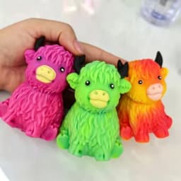 NeeDoH Scottish Highland Cow Squishy Slow Rebound Anxiety Relief Fidget Toy Squishy Toys Juegos Para Niños,Cheese Squishy