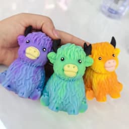 NeeDoH Scottish Highland Cow Squishy Slow Rebound Anxiety Relief Fidget Toy Squishy Toys Juegos Para Niños,Cheese Squishy
