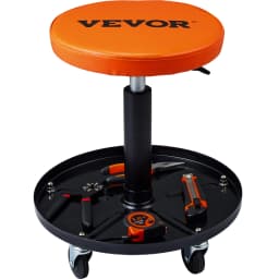 SucceBuy Mechanic Stool 250 LBS Rolling Pneumatic Creeper Garage/Shop Seat Padded Rolling Workshop Stool for Garage Auto Repair