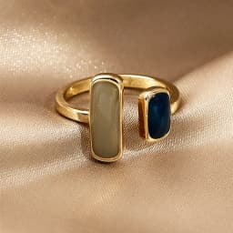 Fashion Retro Gold Double Oil Drop Women's Open Ring Geometric Gold Metal Ring Wedding Jewelry Birthday Gift