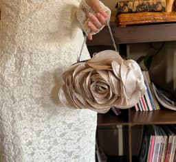 Fashion Pink Flower Petal Banquet Floral Dress Purse Evening Day Clutch Bag Women Luxury Prom Party Wedding Day Bag