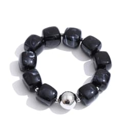 Yhpup Hot Style Handmade Jewelry Acrylic Resin Beads Chain Necklace Bracelet Stainless Steel Spring Summer Statement Accessories