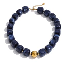 Yhpup Hot Style Handmade Jewelry Acrylic Resin Beads Chain Necklace Bracelet Stainless Steel Spring Summer Statement Accessories