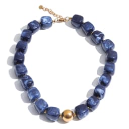 Yhpup Hot Style Handmade Jewelry Acrylic Resin Beads Chain Necklace Bracelet Stainless Steel Spring Summer Statement Accessories