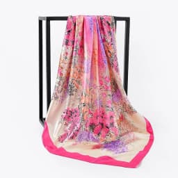 90cm Square Shawls Women Hijab Scarf For Hair Fashion Print Kerchief Neck Scarves Female Silk Satin Bag Scarfs For Ladies Banada