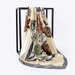 90cm Square Shawls Women Hijab Scarf For Hair Fashion Print Kerchief Neck Scarves Female Silk Satin Bag Scarfs For Ladies Banada