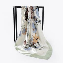 90cm Square Shawls Women Hijab Scarf For Hair Fashion Print Kerchief Neck Scarves Female Silk Satin Bag Scarfs For Ladies Banada