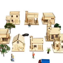 3D Wooden Puzzle Model Christmas LED Light Wood House Luminous Cabin for Home Decor Log House DIY Gift Window Decoration
