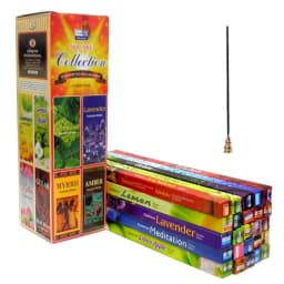 Y Natural 10/25 Mixed Box/Pack India Incense Sticks Sandalwood White Sage Tibetan Scented Yoga Indoor Air Purifying Aromatherapy