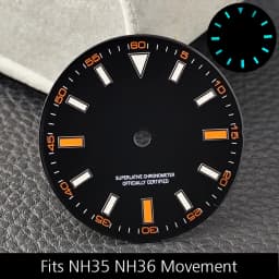 28.5MM Watch Dial Luminous Dial Fit NH35/M8215/E2824 Movement Accessories Watch Parts Watch For Man Sterile Dial NH35 Hands