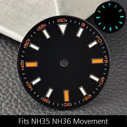 28.5MM Watch Dial Luminous Dial Fit NH35/M8215/E2824 Movement Accessories Watch Parts Watch For Man Sterile Dial NH35 Hands