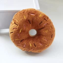 Soft Dog Donuts Plush Pet Dog Toys For Dogs Chew Toy Cute Puppy Squeaker Sound Toys Funny Puppy Small Medium Dog Interactive Toy
