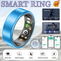 All Size(6-14) Smart Ring for Women Men Healthy Heart Rater Blood pressure Monitor Waterproof Take Photo Control Smartring S R09