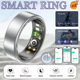 All Size(6-14) Smart Ring for Women Men Healthy Heart Rater Blood pressure Monitor Waterproof Take Photo Control Smartring S R09