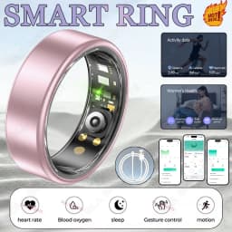 All Size(6-14) Smart Ring for Women Men Healthy Heart Rater Blood pressure Monitor Waterproof Take Photo Control Smartring S R09