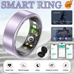 All Size(6-14) Smart Ring for Women Men Healthy Heart Rater Blood pressure Monitor Waterproof Take Photo Control Smartring S R09