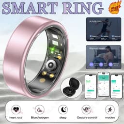 All Size(6-14) Smart Ring for Women Men Healthy Heart Rater Blood pressure Monitor Waterproof Take Photo Control Smartring S R09