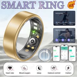 All Size(6-14) Smart Ring for Women Men Healthy Heart Rater Blood pressure Monitor Waterproof Take Photo Control Smartring S R09