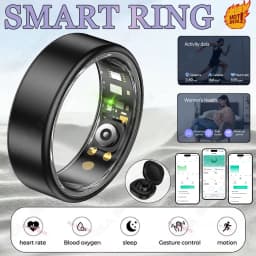 All Size(6-14) Smart Ring for Women Men Healthy Heart Rater Blood pressure Monitor Waterproof Take Photo Control Smartring S R09