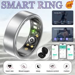 All Size(6-14) Smart Ring for Women Men Healthy Heart Rater Blood pressure Monitor Waterproof Take Photo Control Smartring S R09