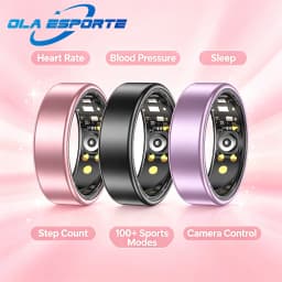 All Size(6-14) Smart Ring for Women Men Healthy Heart Rater Blood pressure Monitor Waterproof Take Photo Control Smartring S R09